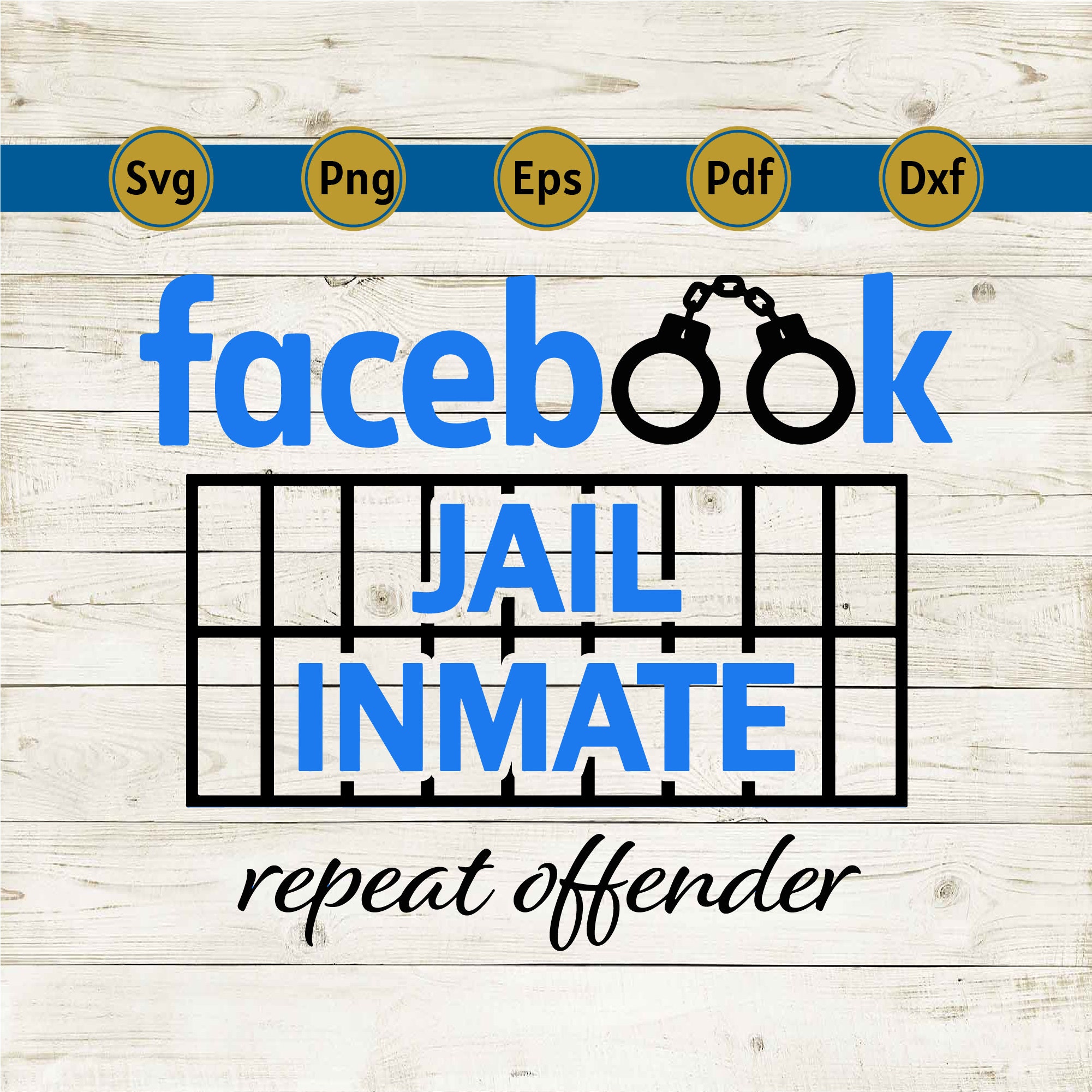 Facebook Jail Svg Social Media Svg Funny Facebook Svg Etsy