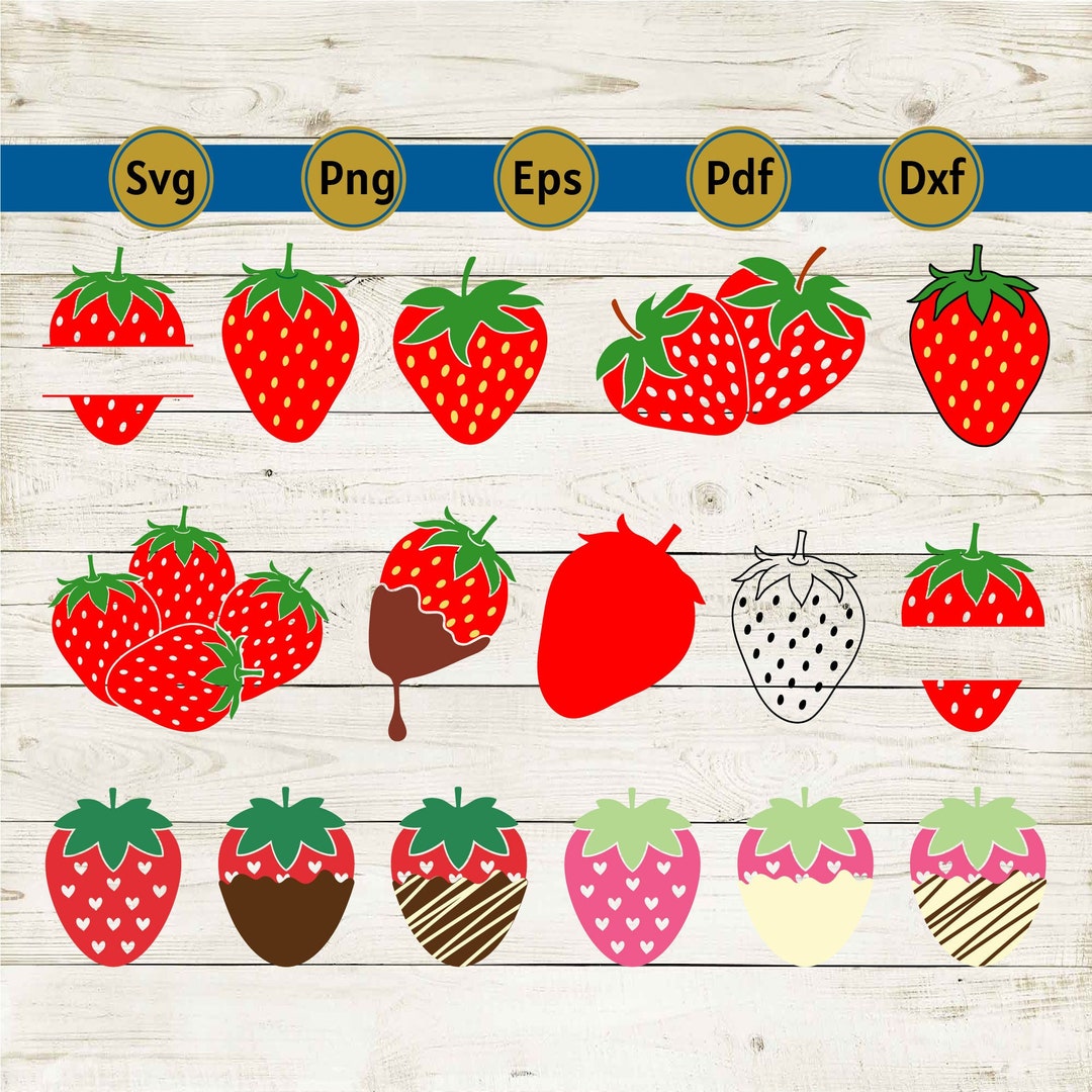 Strawberry Svg, Strawberry Clipart, Strawberry Png, Fruit Svg