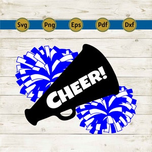 Cheer Megaphone SVG Craft Pattern, Megaphone SVG, Cheerleader SVG, Megaphone Clipart, Silhouette, Cricut Cut Files, cricut, sublimation.