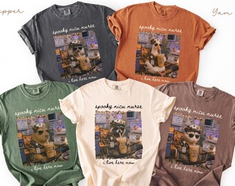 Halloween NICU Nurse Feral Animals Comfort Colors T-shirt, Spooky Neonatal Intensive Care Unit RN Tee Shirt, Fall Nursing Appreciation Gift