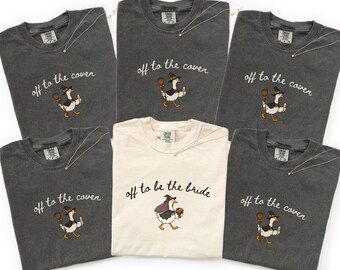 Custom Goose Halloween Bachelorette Comfort Colors T-shirt, Personalized Spooky Bridal Shower Tee Shirt, Bride Bridesmaid Matching Gift