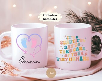 Custom Nicu Nurse 11oz/15oz Ceramic Mug, Nicu Nurse Graduation Gifts, Personalized Mug for Pediatric Nurse or Neonatal Nurse, Nicu Nurse Mug