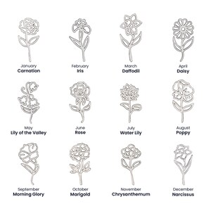 Custom to My Daughter Birth Flower Name Necklace|gift for Daughter From ...