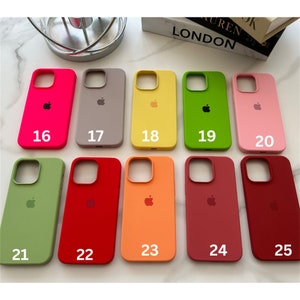 Funda de teléfono de silicona de colores sólidos para iPhone 15 15 Pro 15 13 Pro Max 13 12 11 Pro Max 13 12 11 Mini Case 7 8 Plus imagen 3