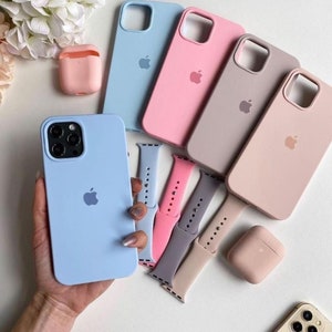 25 Solid color iPhone Case Bunte iPhone Cover mit Logo Soft Shell für Apple15 14 13 12 11 X Pro Max Pastellfarben Bild 6