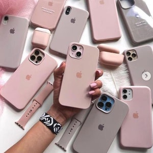 Funda para iPhone con logotipo para iPhone15 14 13 12 11 8 7 X Pro Max Color sólido imagen 8