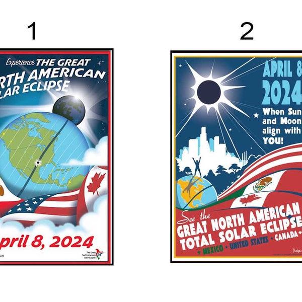 The Great North American Solar Eclipse 2024 poster print