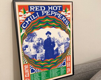 Unlimited Love Tour Poster, Red Hot Chili Peppers Poster no frame