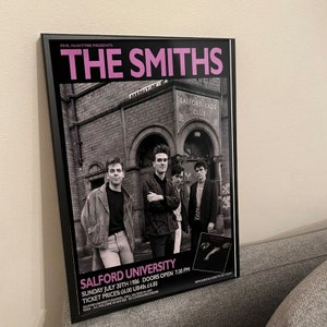 The Smiths Salford 1986 Concert Poster