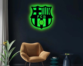 FCB Barcelona Football Club 3D Led Logo with Multicolor options
