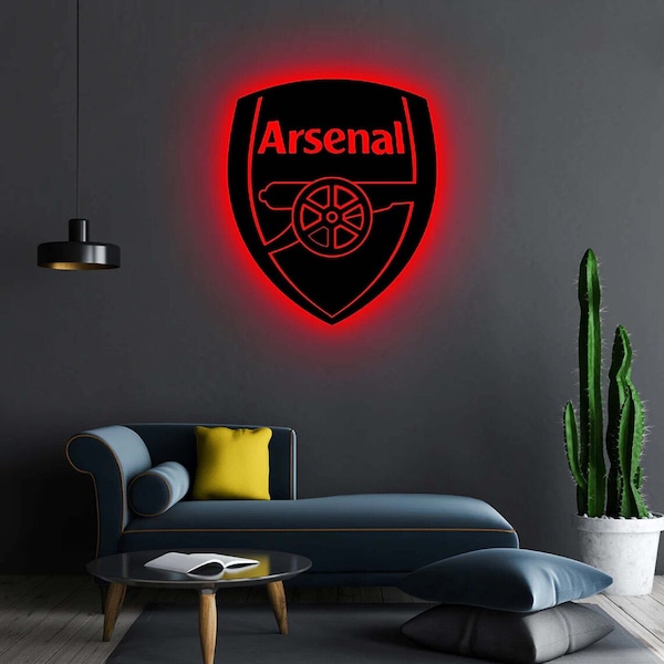 Arsenal LOGO Neon Light,Color Changing Light,Wall Decor, Party Neon Decor, Neon Sign, Personalized Gift Option, Avenger Fan, For Him/Her