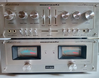 Ampli Marantz modèle 170 DC. + Préampli modèle 3250 B. / année 1978