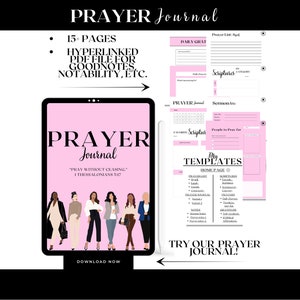 Daily Prayer Planner,Digital Prayer Journal,GoodNotes Journal,Prayer Notes,Woman Prayer Journal,Printable Prayer Journal,Scripture Notes