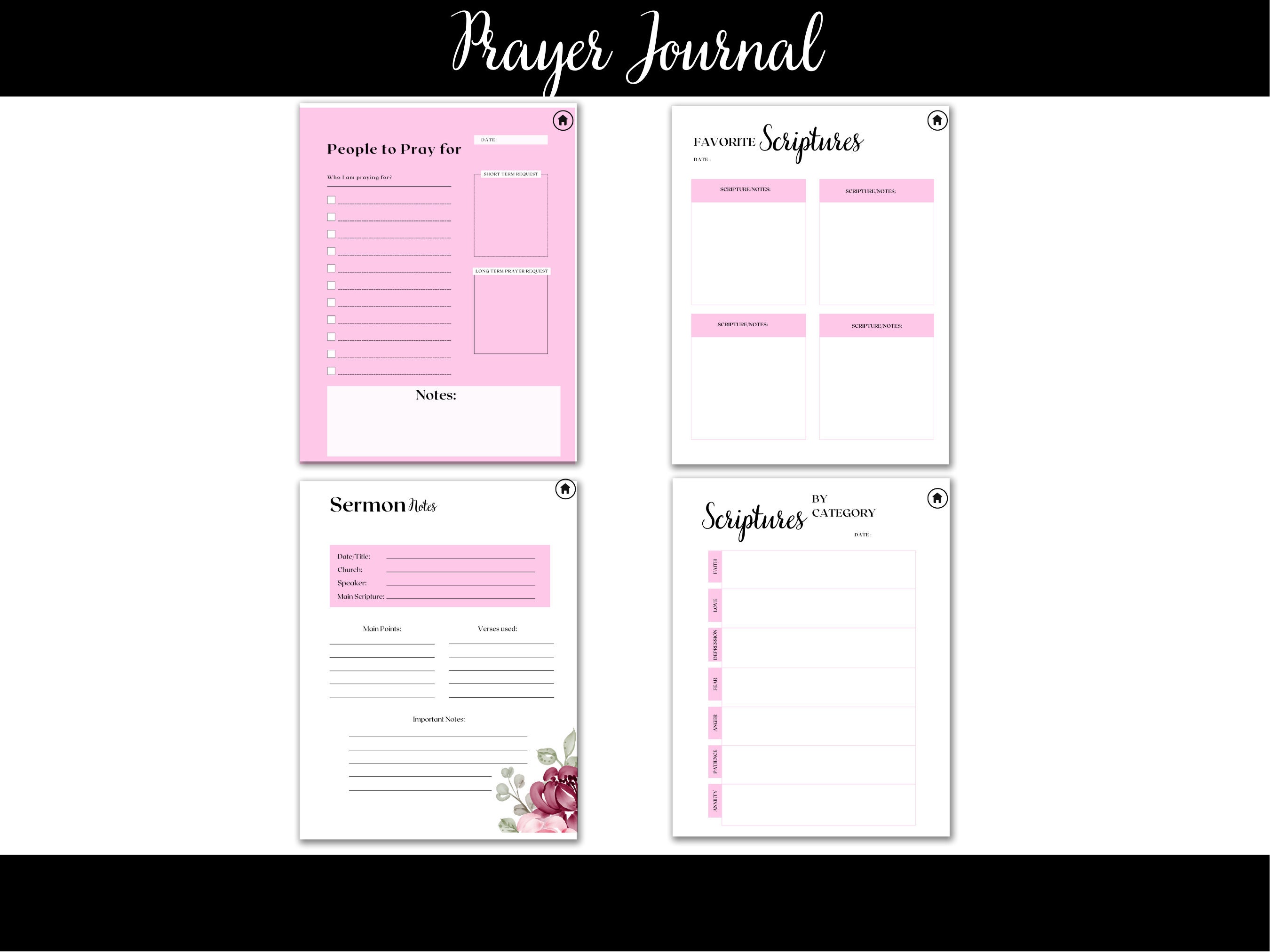 Daily Prayer Planner,digital Prayer Journal,goodnotes Journal,prayer Notes,woman Prayer Journal ...