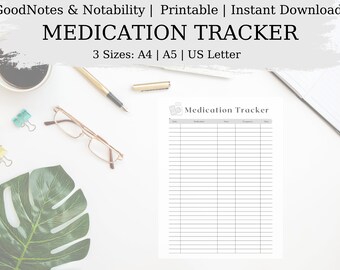 Medication Log,Printable Medication Tracker,Medication Chart,Medication List,Medication Organizer,Supplement Tracker,Pill Tracker,PDF