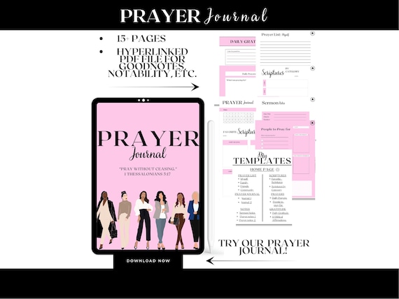 Daily Prayer Planner,Digital Prayer Journal,GoodNotes Journal,Prayer Notes,Woman Prayer Journal,Printable Prayer Journal,Scripture Notes