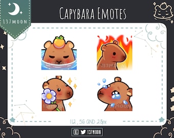 Lindos gestos de carpincho para Twitch / Youtube / Discord / Kawaii / Stream
