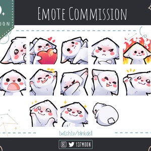 CUSTOM Emotes for Twitch | Youtube | Discord | Stream | Chibi anime style - Made To Order image 2