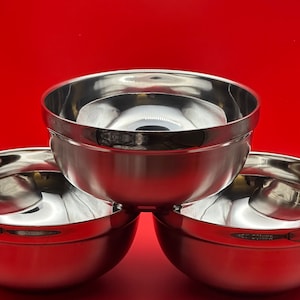 5-pieces Korean style Metal Bowls sets (free Metal Chopsticks)