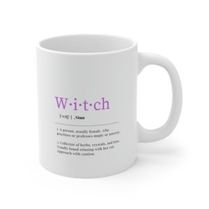 Personalized Witch Mug 11 oz, witch mug, witchcraft, witchy gift, personalized gifts image 2
