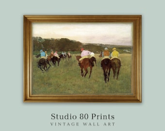 Degas Horse Racing Painting: French Impressionist Vintage Art (Digital Download)