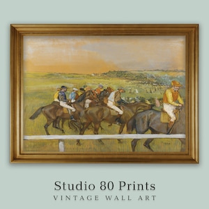 Degas Art Print | Horse Race Painting | Vintage Racetrack Wall Art | Printable Digital Download