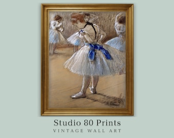 Ballerina Pastel | Edgar Degas Vintage Ballet Wall Print | Dancer Home Decoration | Portrait Dance | Printable Digital Download
