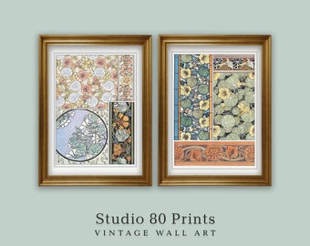 Kapuzinerkresse Kunstdrucke: Vintage Art Deco Design (Digitaler Download)