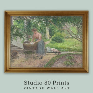 Wäsche im Garten waschen | Waschküche Dekor | Druckbare Wandkunst | Bauernhaus Country Home Interior Design | Druckbare digitale Datei