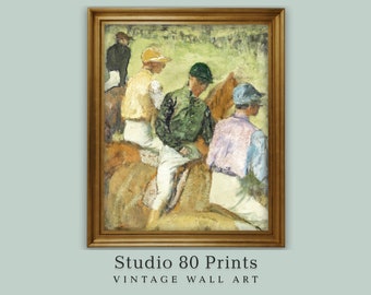 Edgar Degas Jockeys Painting: Vintage Horse Racing Art (Digital Download)