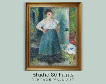 Renoir's 'The Laundress' Print: French Impressionist Art (Digital Download)