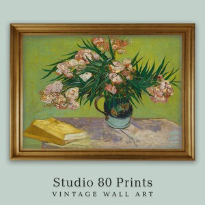 Van Gogh Oleanders Print: Vintage Still Life Painting (Digital Download)