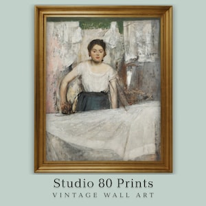Degas Woman Ironing | Parisian Laundress Print | Vintage Impressionist Painting | Country Home Farmhouse Decor | Printable Digital Download