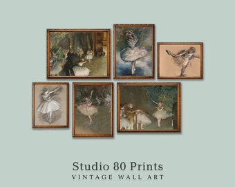 Degas Ballerinas Print Set: Vintage Gallery Wall Art (Digital Download)