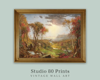 Herbst Landschaft Kunstdruck: Hudson River Schule Malerei (Digitaler Download)