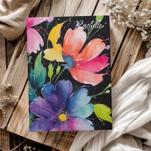 Spersonalizowany kolorowy dziennik w twardej oprawie Cosmos, inspirujący notatnik do pisania, artystyczny szkicownik, codzienny planer, dziennik podróży, prezent dla pisarza
