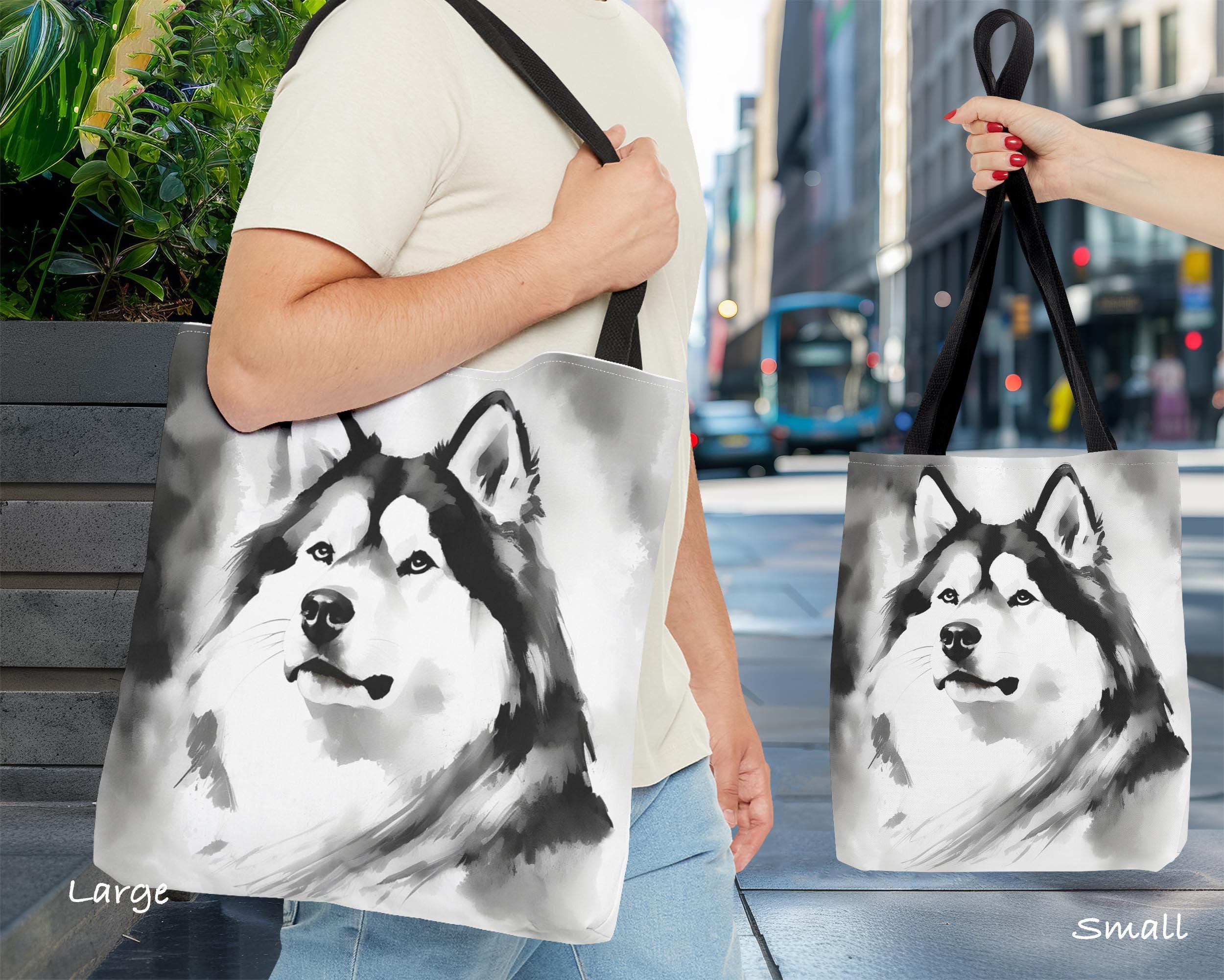 Malamute Mama - Borsa tote in tela da donna, regalo per amanti dei cani