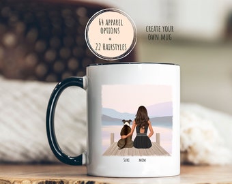 Custom Pitbull Mom Mug, Pit Bull Mama Coffee Mug, Personalized Pit Bulls Coffee Cup, Gift for Pitbull Mom, Pit Bull Terrier Memorial Gifts