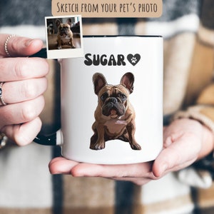 Custom Pet Mug From Photo, Personalized Dog Coffee Mug, Dog Coffee Mug, Personalised Pet Mug, Custom Dog Portrait, Dog Mom Gift, Custom Mug
