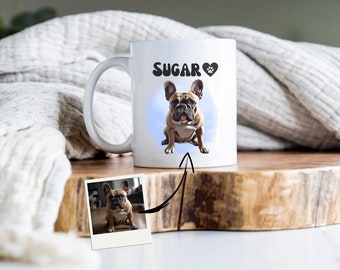 Personalized Pet Portrait Coffee Mug: Custom Dog or Cat Photo Gift