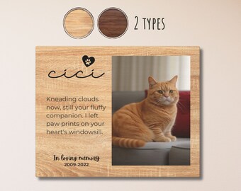 Cat Memorial Gift Gepersonaliseerde katten overleden cadeau ter nagedachtenis aan Cat Rainbow Bridge Canvas Huisdieren ter nagedachtenis Canvas Gallery Wraps
