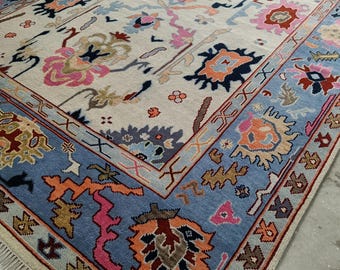 8x10 Oushak Rug High Quality Wool Rug, Oushak Rug, Turkish Rug, Oushak Style Handmade Rug handwoven modern Rug 9x12, 10x14, 12x15, 13x18