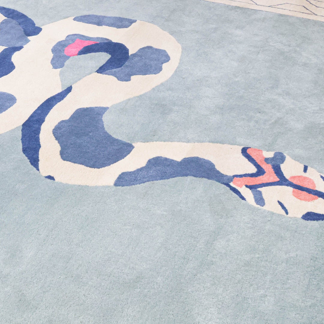 Hand-tufted Wool Snake Rug, Nursery Decor, Custom Size Available - Etsy
