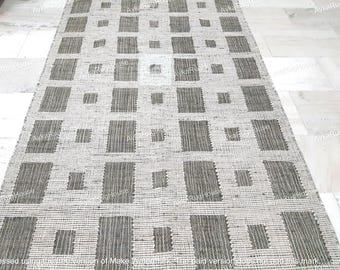 Stair Handmade Green Jute Rug, Custom Size 2.5x20 Feet Washable Kilim Runner for Hallway & Kitchen Decor, Jute Stair Livingroom Kilim