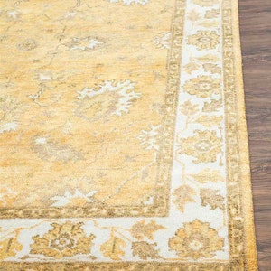 Yellow Oushak7x10 rug 8x10 Turkish vintage rug oushak wool rug 9x12 Turkish rug vintage wool rug unique rug anatolian rug vintage carpet
