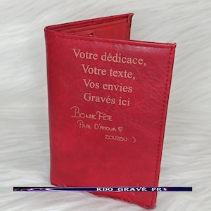 Portefeuille avec prénom texte ou initiales | Portefeuille personnalisé France | Idée cadeau originale homme femme | cadeau d'anniversaire