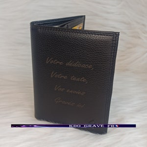 PORTEFEUILLE avec prénom texte ou initiales | Porte feuille personnalisé France | Idée cadeau originale homme femme | cadeau d'anniversaire