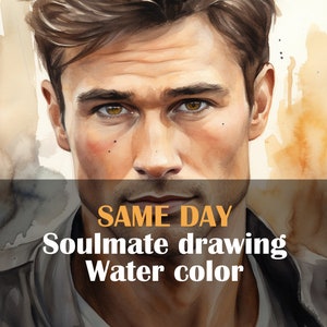 Soulmate drawing - Water color | tarot reading | characteristics description |  Psychic Reading | Fast delivery | Love | Husband | astrology