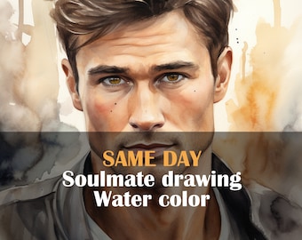 Soulmate Drawing: Watercolor Portrait & Tarot Reading