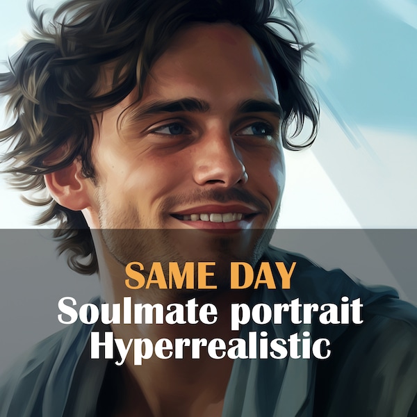 Photorealistic Soulmate drawing | tarot reading | characteristics description | Psychic Reading | Same day | Love | Husband | Relationship